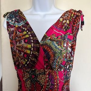 NWOT Casual V-Neck Printed Wrinkle Free Sundress